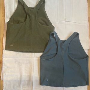 Beyond Yoga Tops 1 Olive &1 Blue Tank Tops Fitted Bra Medium